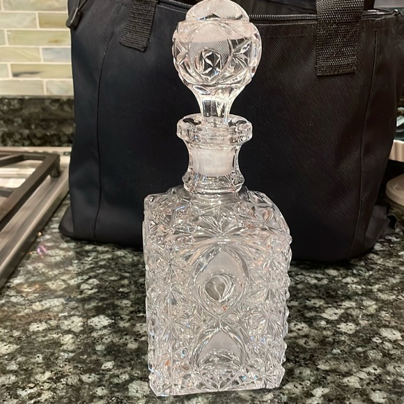 Vintage Other - Vintage Bohemian Cut Crystal Decanter for Your Home Bar Collection
